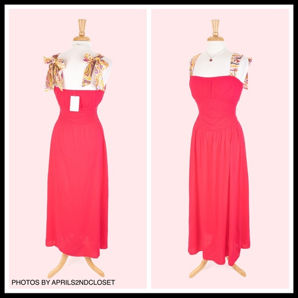 FREE PEOPLE BOHO PINK A-LINE TANK MAXI DRESS A2C - Picture 3 of 8